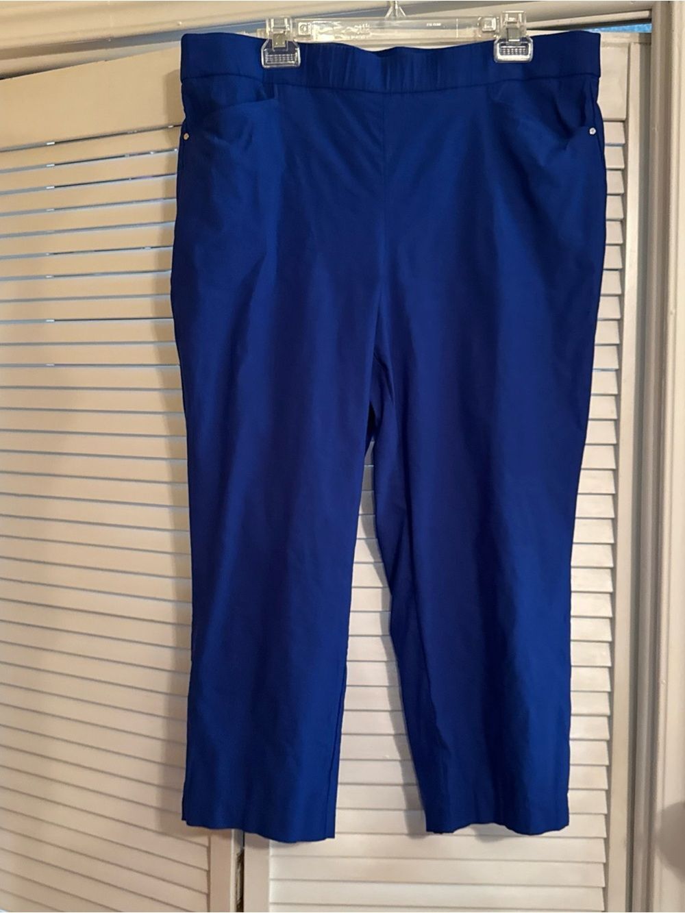 Rafaella Cobalt Cropped Straight-Leg Pants